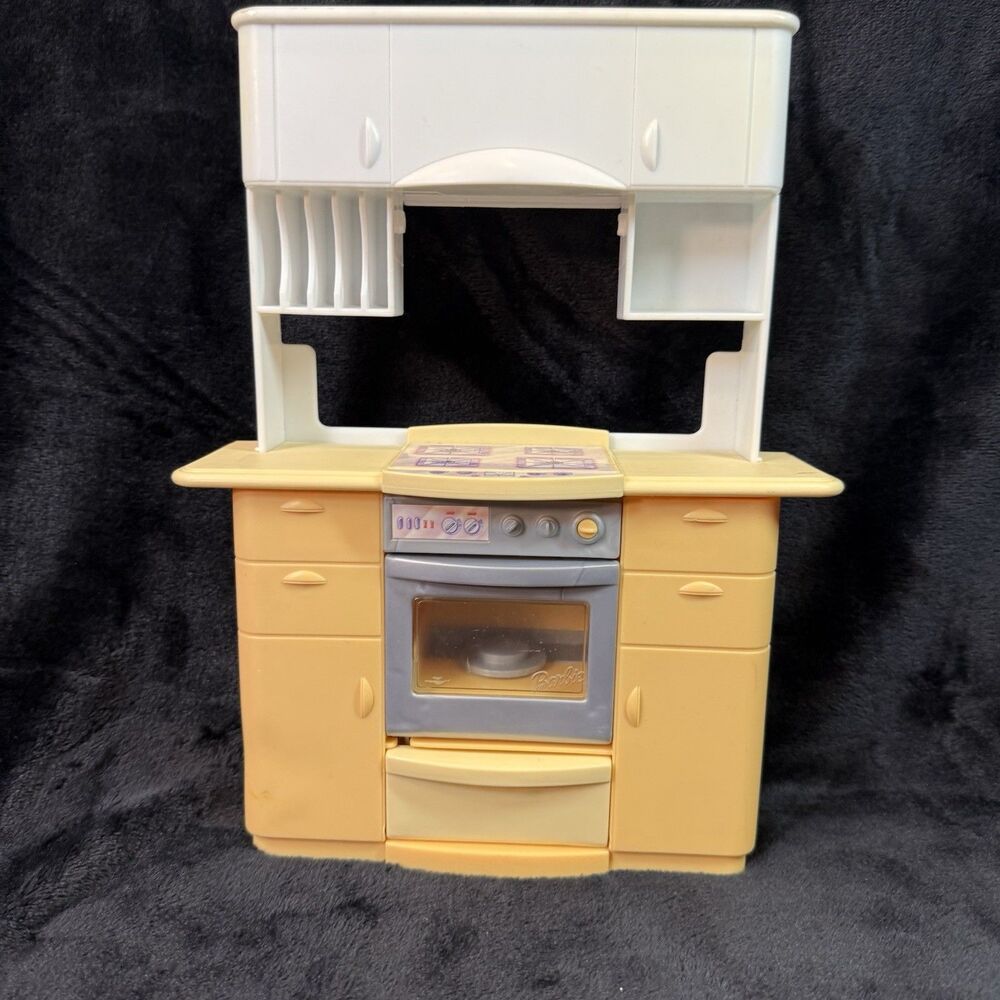 Barbie Kitchen Stove Oven So Real So Now Set Doors Open Vintage Mattel Doll 1999